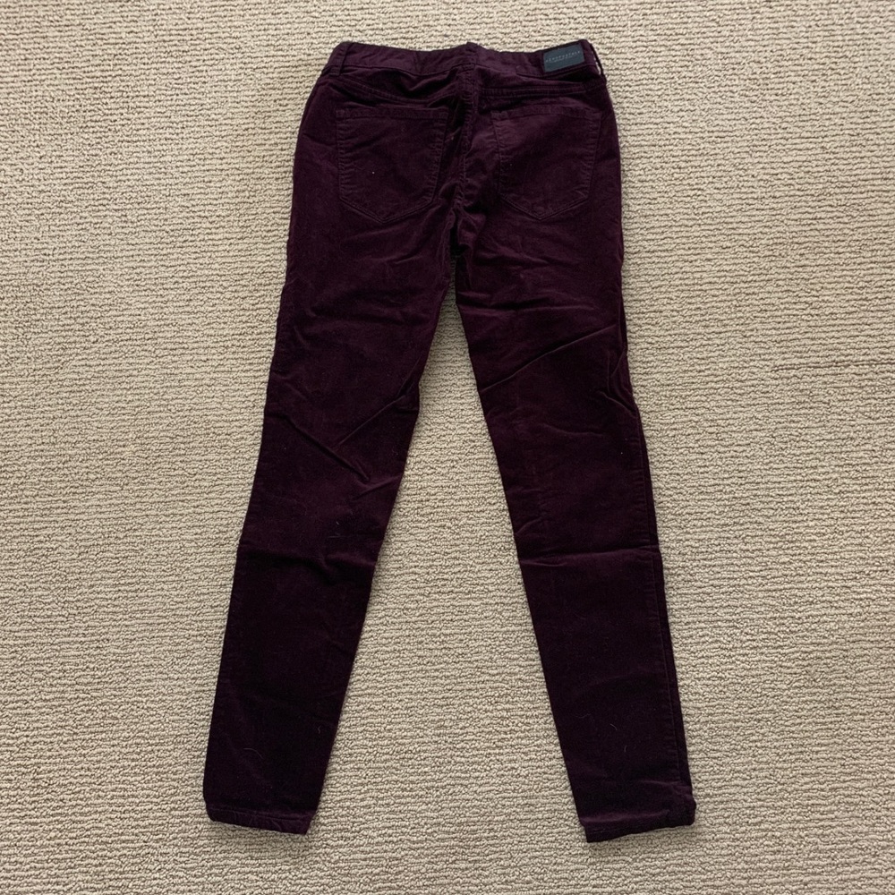 Deep purple velvet jeans! Worn once, fit to size!